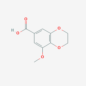 molecular formula C10H10O5 B3157828 8-Methoxy-2,3-dihydro-1,4-benzodioxine-6-carboxylic acid CAS No. 852956-36-6