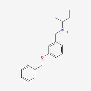 molecular formula C18H23NO B3157874 {[3-(Benzyloxy)phenyl]methyl}(butan-2-yl)amine CAS No. 853619-30-4
