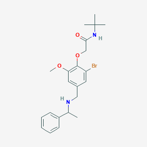 molecular formula C22H29BrN2O3 B315791 2-(2-bromo-6-methoxy-4-{[(1-phenylethyl)amino]methyl}phenoxy)-N-tert-butylacetamide 