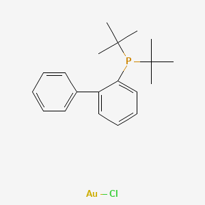 molecular formula C20H27AuClP B3157922 Chloro[2-(di-t-butylphosphino)biphenyl]gold(I) CAS No. 854045-93-5