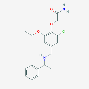 2-(2-Chloro-6-ethoxy-4-{[(1-phenylethyl)amino]methyl}phenoxy)acetamide