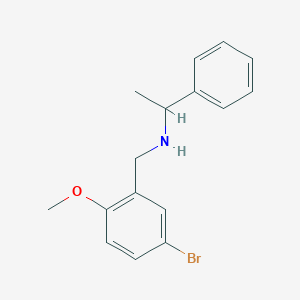 molecular formula C16H18BrNO B315798 N-(5-bromo-2-methoxybenzyl)-1-phenylethanamine 