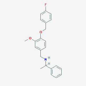 N-{4-[(4-fluorobenzyl)oxy]-3-methoxybenzyl}-1-phenylethanamine