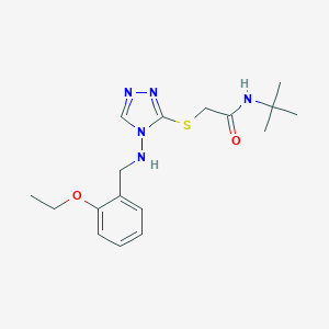 molecular formula C17H25N5O2S B315802 N-tert-Butyl-2-[4-(2-ethoxy-benzylamino)-4H-[1,2,4]triazol-3-ylsulfanyl]-acetamide 