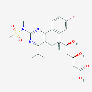 molecular formula C22H28FN3O6S B3158030 (3R,5S)-5-((R)-8-Fluoro-4-isopropyl-2-(N-methylmethylsulfonamido)-5,6-dihydrobenzo[h]quinazolin-6-yl)-3,5-dihydroxypentanoic acid CAS No. 854898-48-9