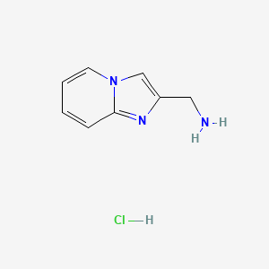 molecular formula C8H10ClN3 B3158055 咪唑并[1,2-a]吡啶-2-基甲胺盐酸盐 CAS No. 855250-24-7