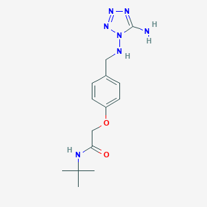 molecular formula C14H21N7O2 B315807 2-{4-[(5-Amino-tetrazol-1-ylamino)-methyl]-phenoxy}-N-tert-butyl-acetamide 