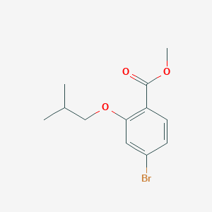molecular formula C12H15BrO3 B3158094 Methyl 4-bromo-2-isobutoxybenzoate CAS No. 855482-60-9