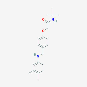 molecular formula C21H28N2O2 B315810 N-tert-butyl-2-(4-{[(3,4-dimethylphenyl)amino]methyl}phenoxy)acetamide 