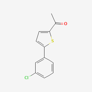 molecular formula C12H9ClOS B3158111 1-(5-(3-Chlorophenyl)thiophen-2-yl)ethan-1-one CAS No. 855609-52-8