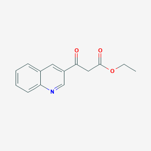 molecular formula C14H13NO3 B3158124 3-氧代-3-(喹啉-3-基)丙酸乙酯 CAS No. 855764-76-0