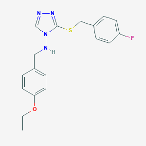 molecular formula C18H19FN4OS B315816 N-(4-ethoxybenzyl)-3-[(4-fluorobenzyl)sulfanyl]-4H-1,2,4-triazol-4-amine 