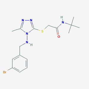 molecular formula C16H22BrN5OS B315817 2-({4-[(3-bromobenzyl)amino]-5-methyl-4H-1,2,4-triazol-3-yl}sulfanyl)-N-(tert-butyl)acetamide 