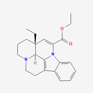 molecular formula C22H26N2O2 B3158215 Ethyl (41S,13AR)-13A-ethyl-2,3,41,5,6,13A-hexahydro-1H-indolo[3,2,1-DE]pyrido[3,2,1-IJ][1,5]naphthyridine-12-carboxylate CAS No. 85647-43-4
