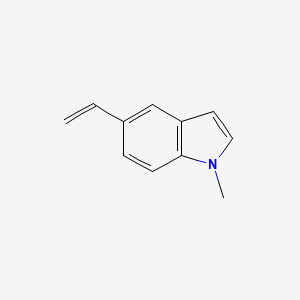 molecular formula C11H11N B3158218 1H-Indole, 5-ethenyl-1-methyl- CAS No. 85654-51-9