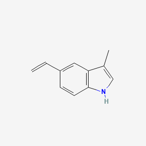 molecular formula C11H11N B3158221 1H-Indole, 5-ethenyl-3-methyl- CAS No. 85654-53-1