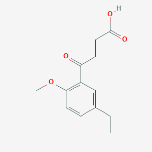 molecular formula C13H16O4 B3158246 4-(5-Ethyl-2-methoxyphenyl)-4-oxobutanoic acid CAS No. 856810-56-5