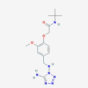 molecular formula C15H23N7O3 B315826 2-(4-{[(5-amino-1H-tetrazol-1-yl)amino]methyl}-2-methoxyphenoxy)-N-(tert-butyl)acetamide 