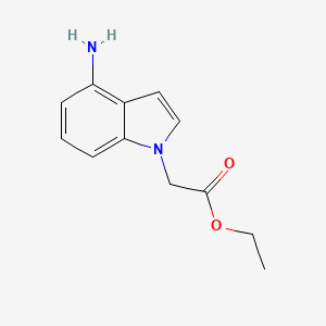 molecular formula C12H14N2O2 B3158283 Ethyl 2-(4-aminoindol-1-yl)acetate CAS No. 85696-96-4