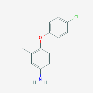 molecular formula C13H12ClNO B3158301 4-(4-Chlorophenoxy)-3-methylaniline CAS No. 857007-14-8