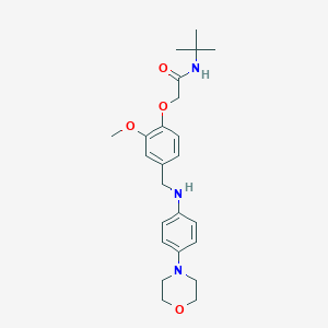 molecular formula C24H33N3O4 B315831 N-tert-butyl-2-[2-methoxy-4-[(4-morpholin-4-ylanilino)methyl]phenoxy]acetamide 