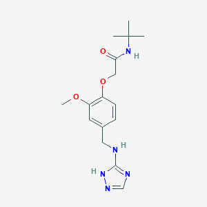 molecular formula C16H23N5O3 B315832 N-(tert-butyl)-2-{2-methoxy-4-[(1H-1,2,4-triazol-3-ylamino)methyl]phenoxy}acetamide 