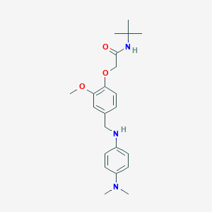 molecular formula C22H31N3O3 B315834 N-(tert-butyl)-2-(4-{[4-(dimethylamino)anilino]methyl}-2-methoxyphenoxy)acetamide 