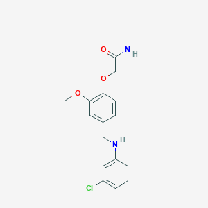 N-(tert-butyl)-2-{4-[(3-chloroanilino)methyl]-2-methoxyphenoxy}acetamide