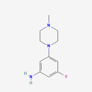 molecular formula C11H16FN3 B3158350 3-氟-5-(4-甲基哌嗪-1-基)苯胺 CAS No. 857267-07-3