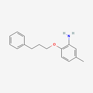 molecular formula C16H19NO B3158366 5-甲基-2-(3-苯基丙氧基)苯胺 CAS No. 857347-96-7