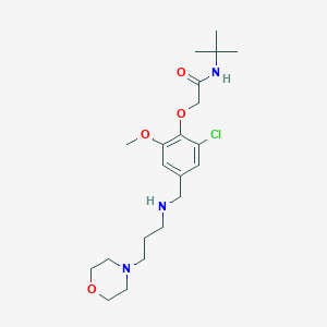 molecular formula C21H34ClN3O4 B315838 N-(tert-butyl)-2-(2-chloro-6-methoxy-4-{[(3-morpholin-4-ylpropyl)amino]methyl}phenoxy)acetamide 