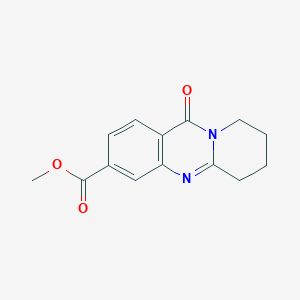 molecular formula C14H14N2O3 B3158385 Methyl 11-oxo-6,8,9,11-tetrahydro-7H-pyrido[2,1-b]quinazoline-3-carboxylate CAS No. 85743-05-1