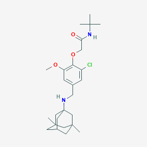 N-(tert-butyl)-2-(2-chloro-4-{[(3,5-dimethyl-1-adamantyl)amino]methyl}-6-methoxyphenoxy)acetamide