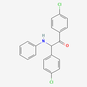 molecular formula C20H15Cl2NO B3158394 2-Anilino-1,2-bis(4-chlorophenyl)ethanone CAS No. 857561-19-4