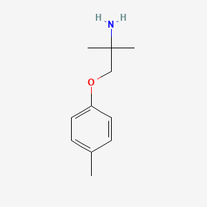 molecular formula C11H17NO B3158411 2-Methyl-1-(4-methylphenoxy)propan-2-amine CAS No. 857625-35-5