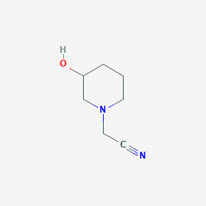 molecular formula C7H12N2O B3158417 2-(3-Hydroxypiperidin-1-YL)acetonitrile CAS No. 857636-97-6