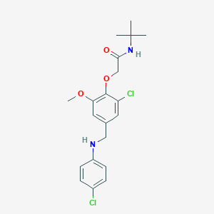 molecular formula C20H24Cl2N2O3 B315844 N-(tert-butyl)-2-{2-chloro-4-[(4-chloroanilino)methyl]-6-methoxyphenoxy}acetamide 
