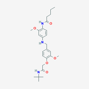 molecular formula C26H37N3O5 B315845 N-[4-({4-[2-(tert-butylamino)-2-oxoethoxy]-3-methoxybenzyl}amino)-2-methoxyphenyl]pentanamide 