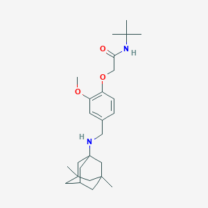 N-(tert-butyl)-2-(4-{[(3,5-dimethyl-1-adamantyl)amino]methyl}-2-methoxyphenoxy)acetamide