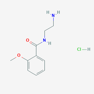 molecular formula C10H15ClN2O2 B3158460 N-(2-aminoethyl)-2-methoxybenzamide hydrochloride CAS No. 85819-11-0
