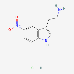 molecular formula C11H14ClN3O2 B3158480 2-(2-Methyl-5-nitro-1H-indol-3-YL)ethanamine hydrochloride CAS No. 858230-88-3