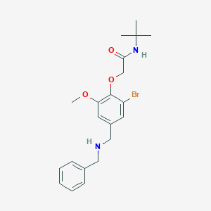 molecular formula C21H27BrN2O3 B315853 2-{4-[(benzylamino)methyl]-2-bromo-6-methoxyphenoxy}-N-(tert-butyl)acetamide 