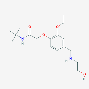 molecular formula C17H28N2O4 B315857 N-tert-butyl-2-(2-ethoxy-4-{[(2-hydroxyethyl)amino]methyl}phenoxy)acetamide 