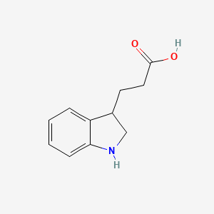 molecular formula C11H13NO2 B3158585 3-(2,3-dihydro-1H-indol-3-yl)propanoic Acid CAS No. 859190-83-3