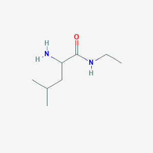 molecular formula C8H18N2O B3158587 2-Amino-4-methyl-pentanoic acid ethylamide CAS No. 859194-78-8