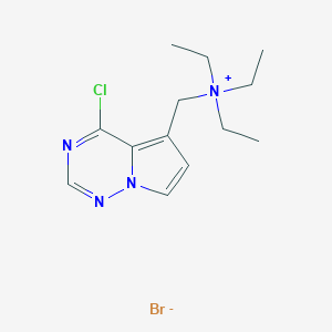 molecular formula C13H20BrClN4 B3158592 (4-Chloro-pyrrolo[2,1-f][1,2,4]triazin-5-ylmethyl)-triethyl-ammonium bromide CAS No. 859205-90-6