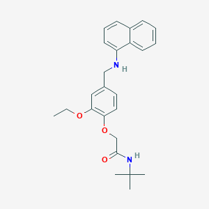 molecular formula C25H30N2O3 B315861 N-(tert-butyl)-2-{2-ethoxy-4-[(1-naphthylamino)methyl]phenoxy}acetamide 