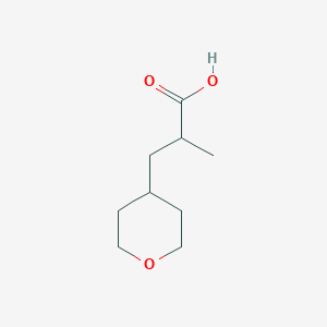 molecular formula C9H16O3 B3158611 2-Methyl-3-(tetrahydropyran-4-yl)-propionic acid CAS No. 859297-18-0
