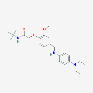 N-(tert-butyl)-2-(4-{[4-(diethylamino)anilino]methyl}-2-ethoxyphenoxy)acetamide