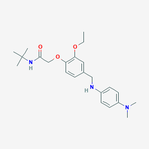 molecular formula C23H33N3O3 B315863 N-(tert-butyl)-2-(4-{[4-(dimethylamino)anilino]methyl}-2-ethoxyphenoxy)acetamide 
